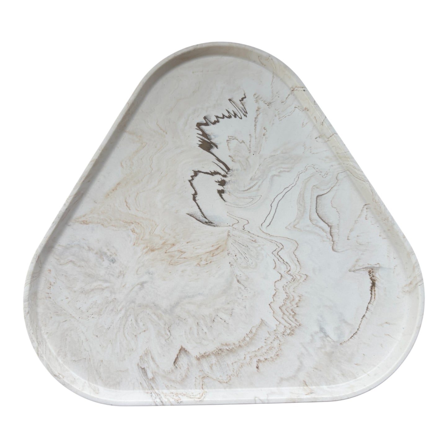 Plateau triangulaire en Jesmonite - coloris au choix