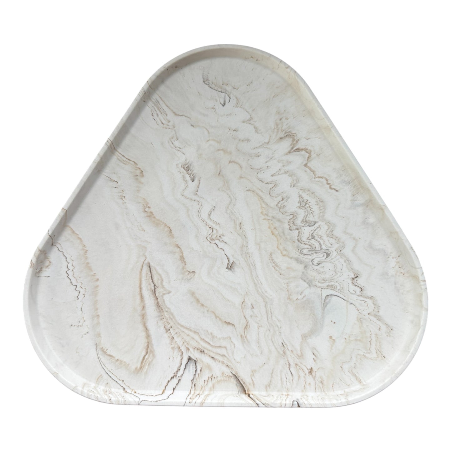 Plateau triangulaire en Jesmonite - coloris au choix