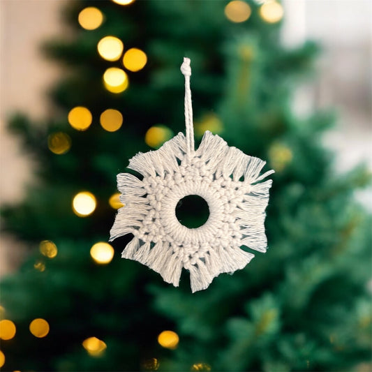 Flocon en macramé - coloris au choix