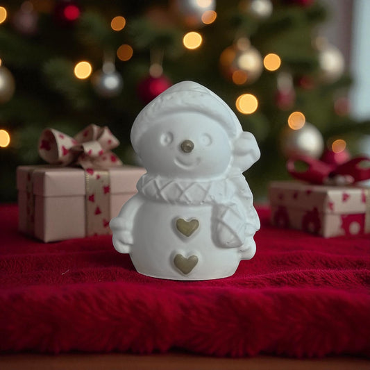 Bonhomme de neige en jesmonite