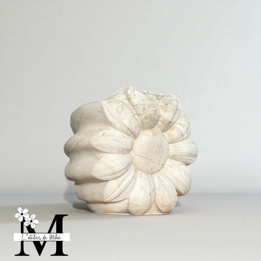 Pot tournesol en Jesmonite – coloris au choix